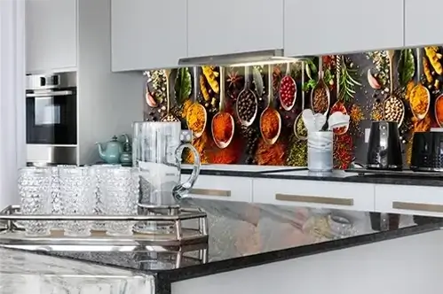Crédence de cuisine avec votre photo