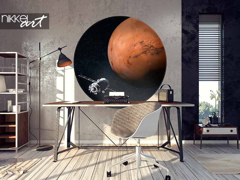 Poster système solaire : décoration panoramique illustration espace