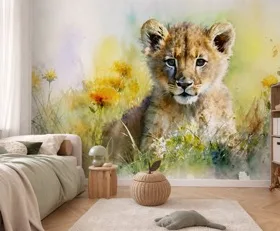 Papier peint photo Animaux de safari en aquarelle