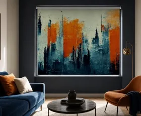 Store enrouleur Aquarelle gratte-ciel