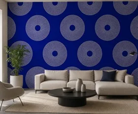 Papier peint photo Bleu foncé patrons