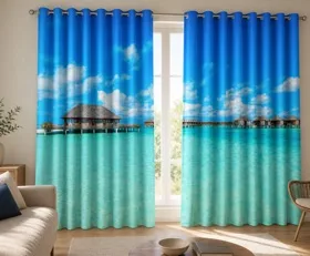 Rideaux Corail vert