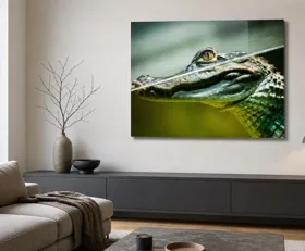 Tableau sur plexiglas Crocodile