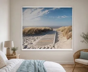 Store enrouleur Descente vers la plage