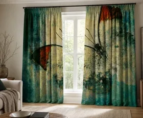 Rideaux Papillons en grunge