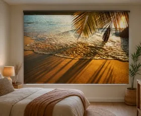Store enrouleur Plage tropicale