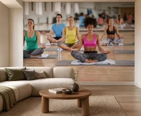Papier peint photo Studio de Yoga