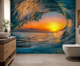 Papier peint photo Toilettes