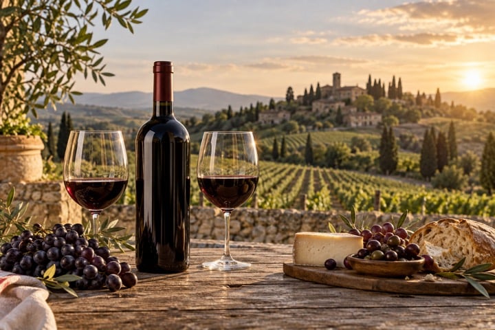 Vignoble comme inspiration cadeau pour cuisiner et recevoir