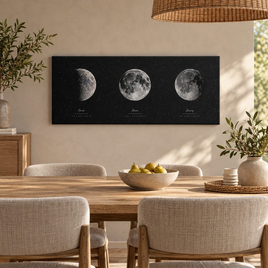 Affiche personnalisée des phases de lune